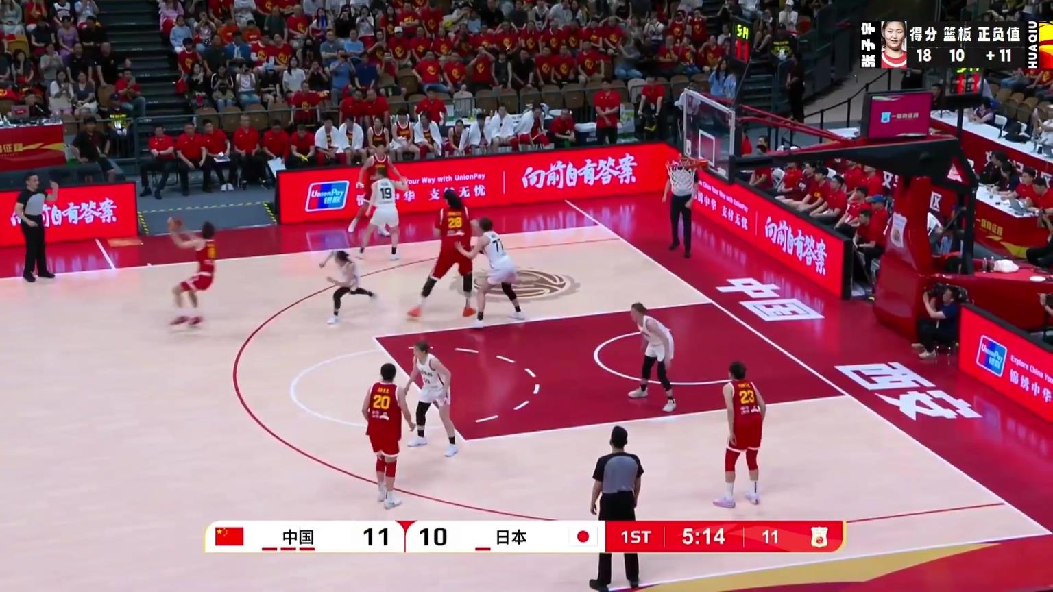 日本女篮只能仰天叹息让人绝望!张子宇14分钟13中9取18分