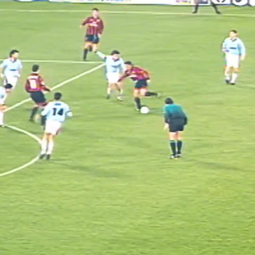 真正的球王踢法!有多少人是因为巴乔爱上的意大利,爱上的米兰