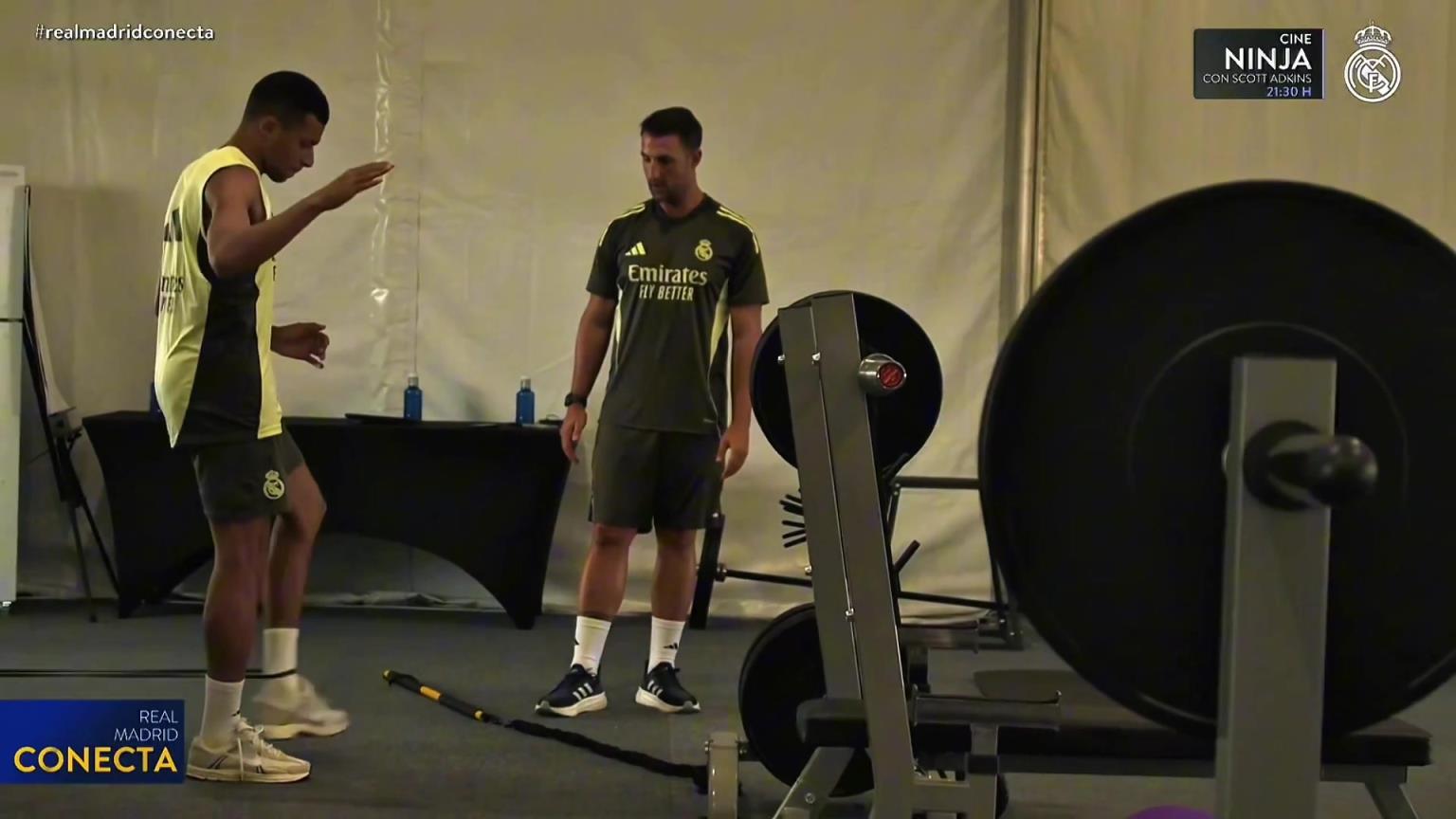 姆总瘦了啊!姆巴佩健身房单独训练,肉眼可见的瘦了