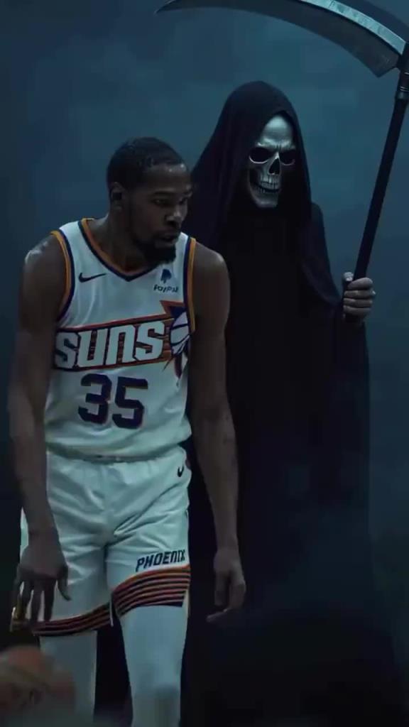 现在已经是火箭的死神了！杜兰特ins转发自己死神AI的视频~