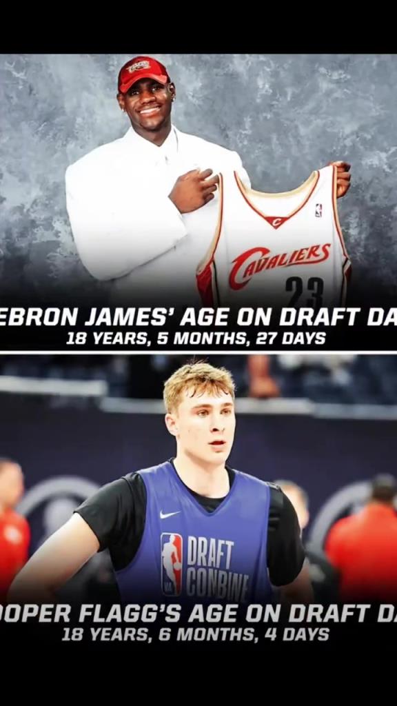 仅比詹姆斯大8天！弗拉格18岁186天当选状元 历史第二年轻