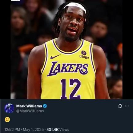 此前湖人被淘汰后,马威第一时间发推,给出一个意味深长的表情