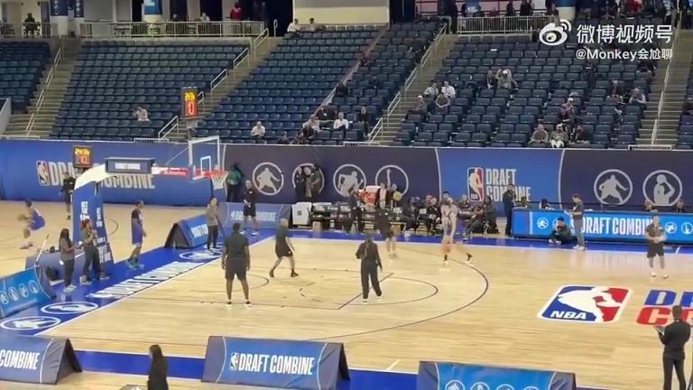 杨瀚森联合试训表现:持球投篮30中15,定点投篮25中14