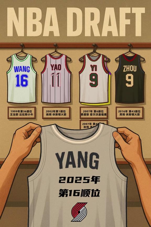 第6位登陆的中国人!杨瀚森也是第3位被首轮选中的中国球员!