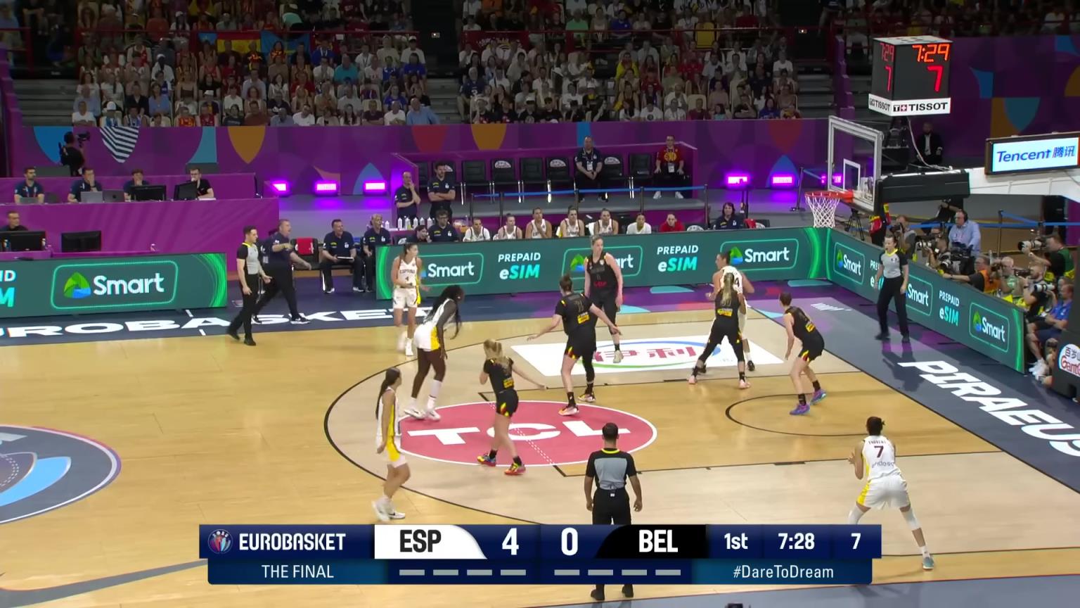 大逆转!女篮欧洲杯决赛西班牙女篮65-67比利时女篮 集锦