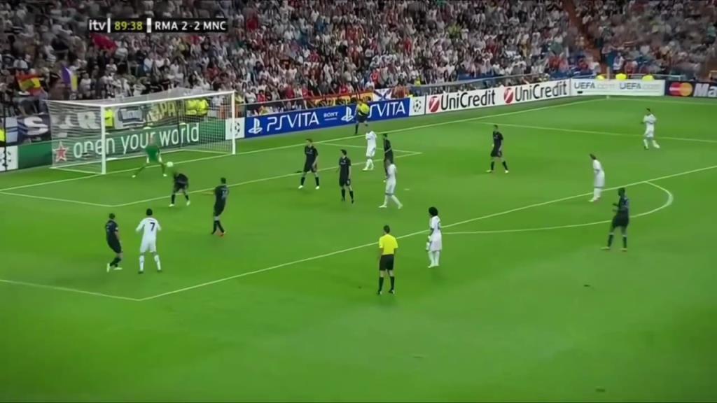 让穆里尼奥滑跪的一球!C罗教科书式的内切打门绝杀!