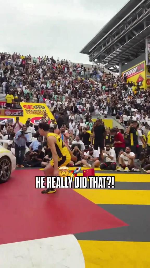 巴黎扣篮大赛冠军!陈登星胯下换手飞跃汽车这一扣放NBA什么水平