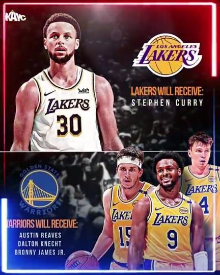 太疯狂!美媒模拟地震级交易:勇士送出库里,从湖人换来布朗尼+里夫斯+克内克特