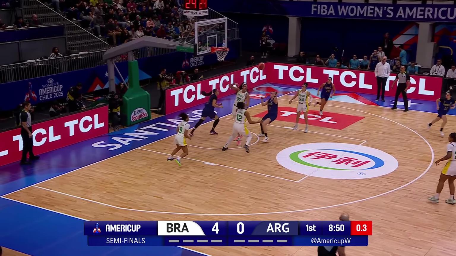 美洲杯女篮半决赛 巴西女篮 - 阿根廷女篮 全场集锦