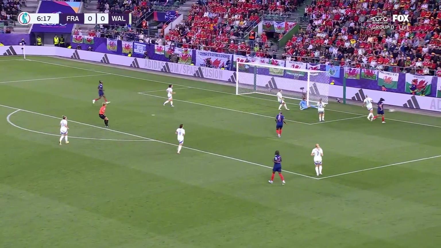 【集锦】女足欧洲杯-马特奥传射马伊里破门 法国4-1威尔士