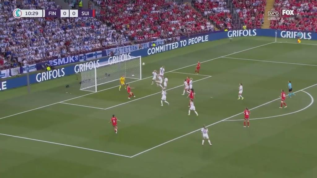 【集锦】女足欧洲杯-里奥拉绝平 瑞士女足1-1芬兰女足晋级8强