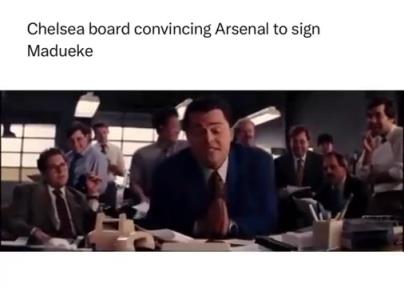 太逗了!网友恶搞:切尔西把马杜埃凯推销给阿森纳实况!