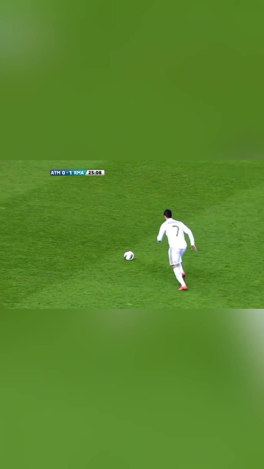 C罗皇马任意球最得意之作!一脚电梯球出神入化攻破马竞!