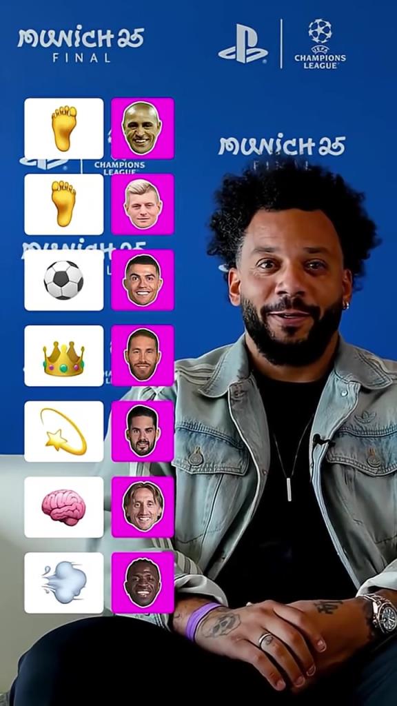 马塞洛构建最强皇马球员:头球C罗 左脚卡洛斯 右脚克罗斯......