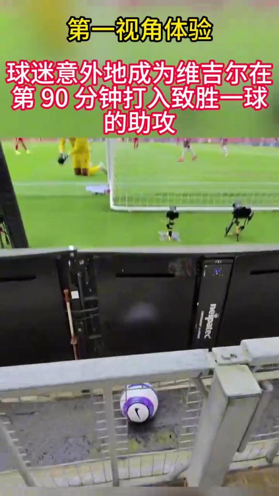 倒数第二传!这位球迷意外地成为范迪克打进头球的参与者!