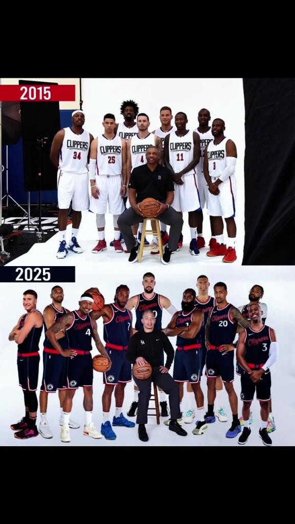 15年和25年的快船阵容对比,哪一年得阵容更行?