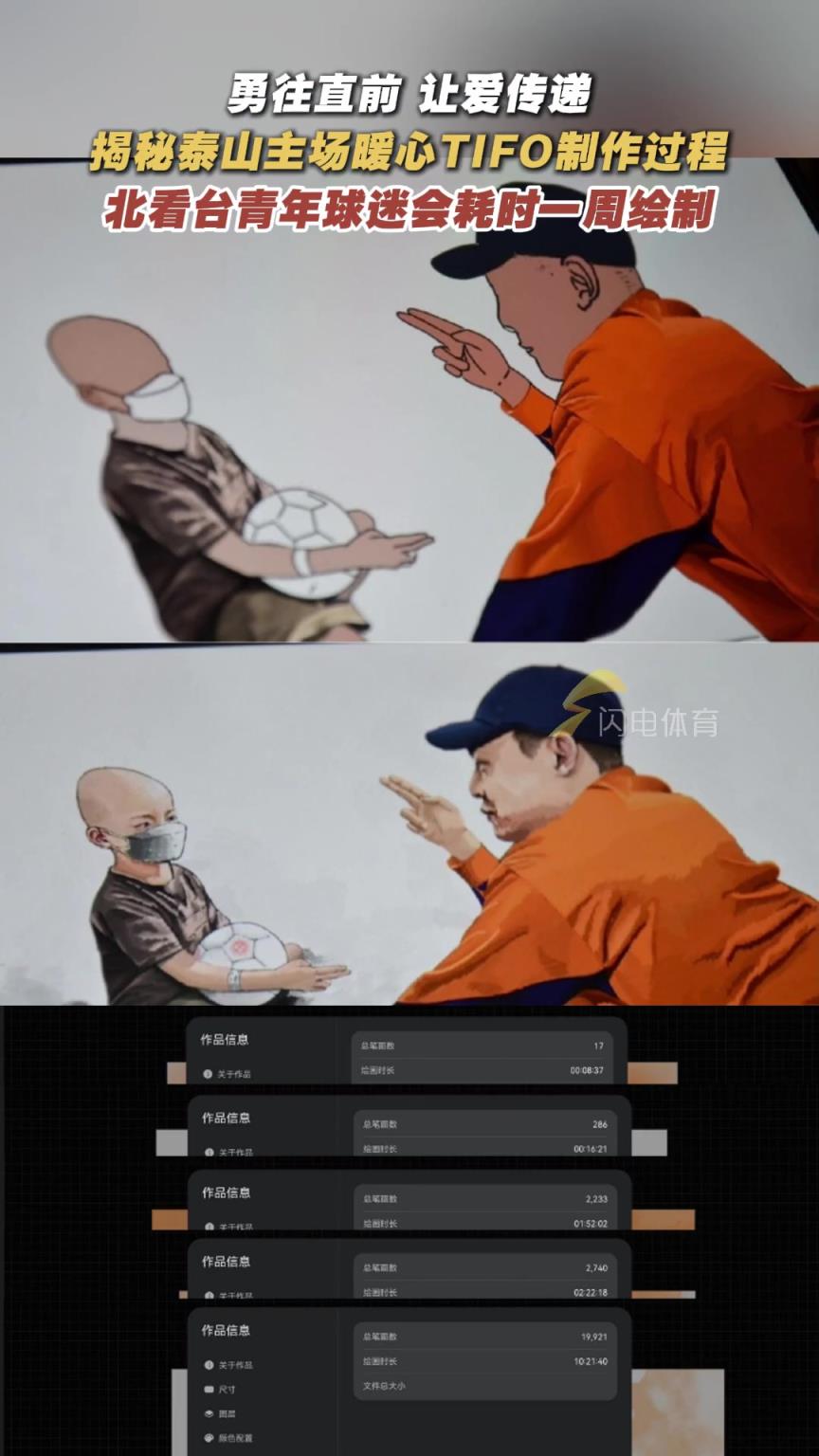 耗时近一周绘制,原来泰山队主场暖心TIFO这样来的