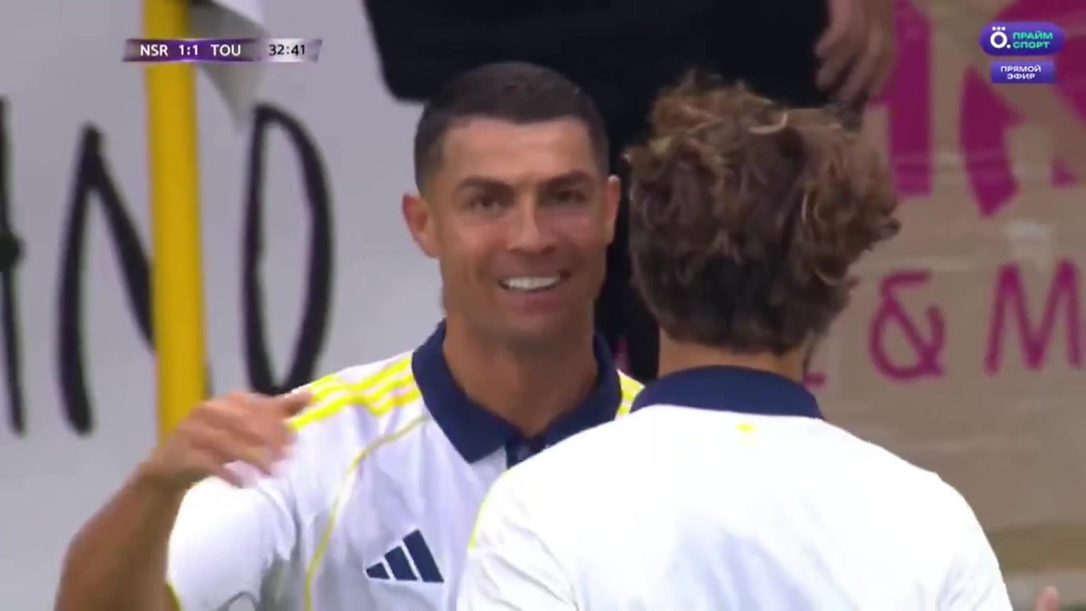 Siuuu!C罗包抄破门,利雅得胜利扳平比分