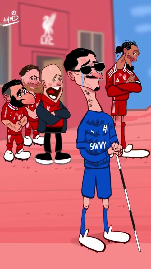 太搞了!外网动画恶搞:利物浦球员欢庆努涅斯去新月!