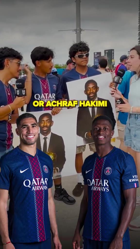 阿什拉夫和门德斯只能选一个!看看巴黎球迷怎么选!你会选谁呢?