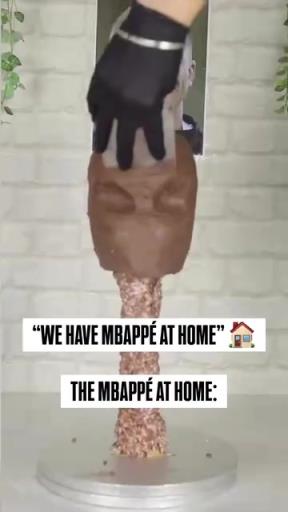 这蛋糕得值多少钱?姆巴佩形状蛋糕的制作过程!