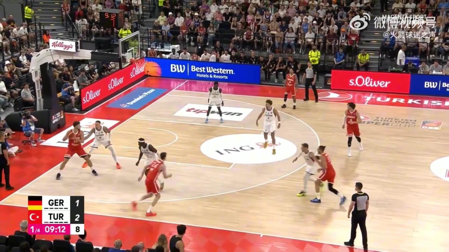 独揽25分9板!申京今天vs德国热身赛精华版集锦!