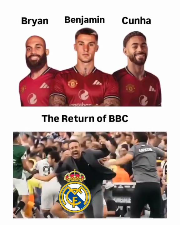 充满期待?网友恶搞:曼联新赛季也有了BBC组合!