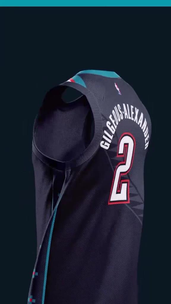 浅蓝色回归!雷霆新赛季球衣预览!