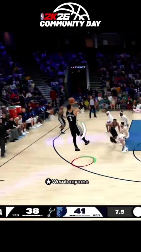 NBA 2K26里文班亚马这夸张的背身投篮,这让人怎么防?