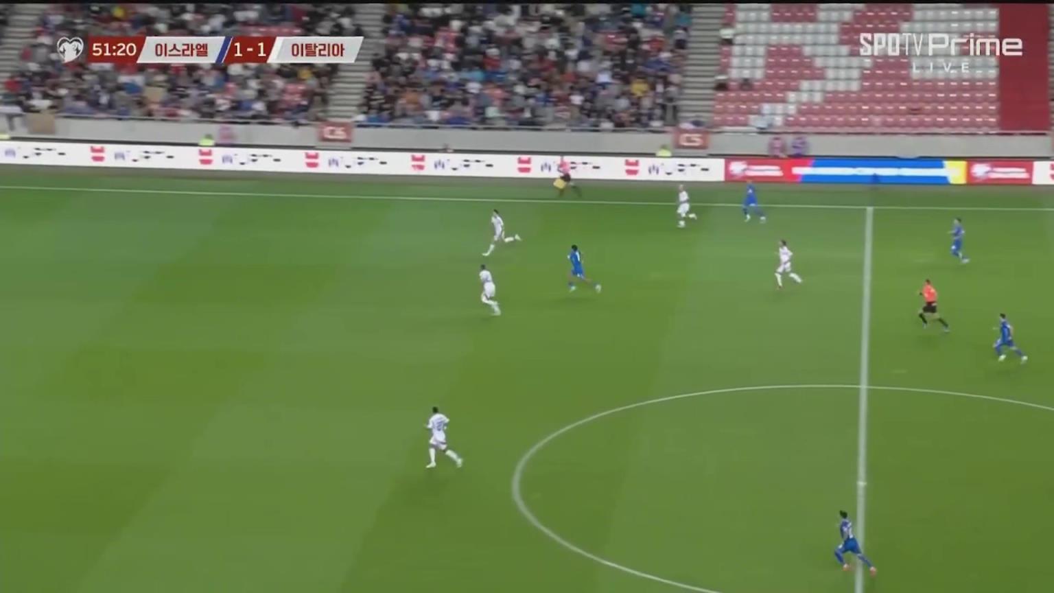 佩雷茨抽射破门，以色列再次领先意大利！